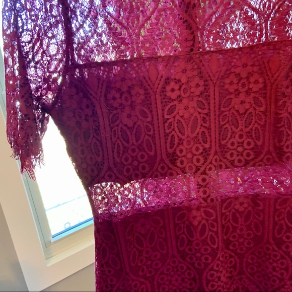 Beautiful deep wine lace dress - Picture 5 of 6